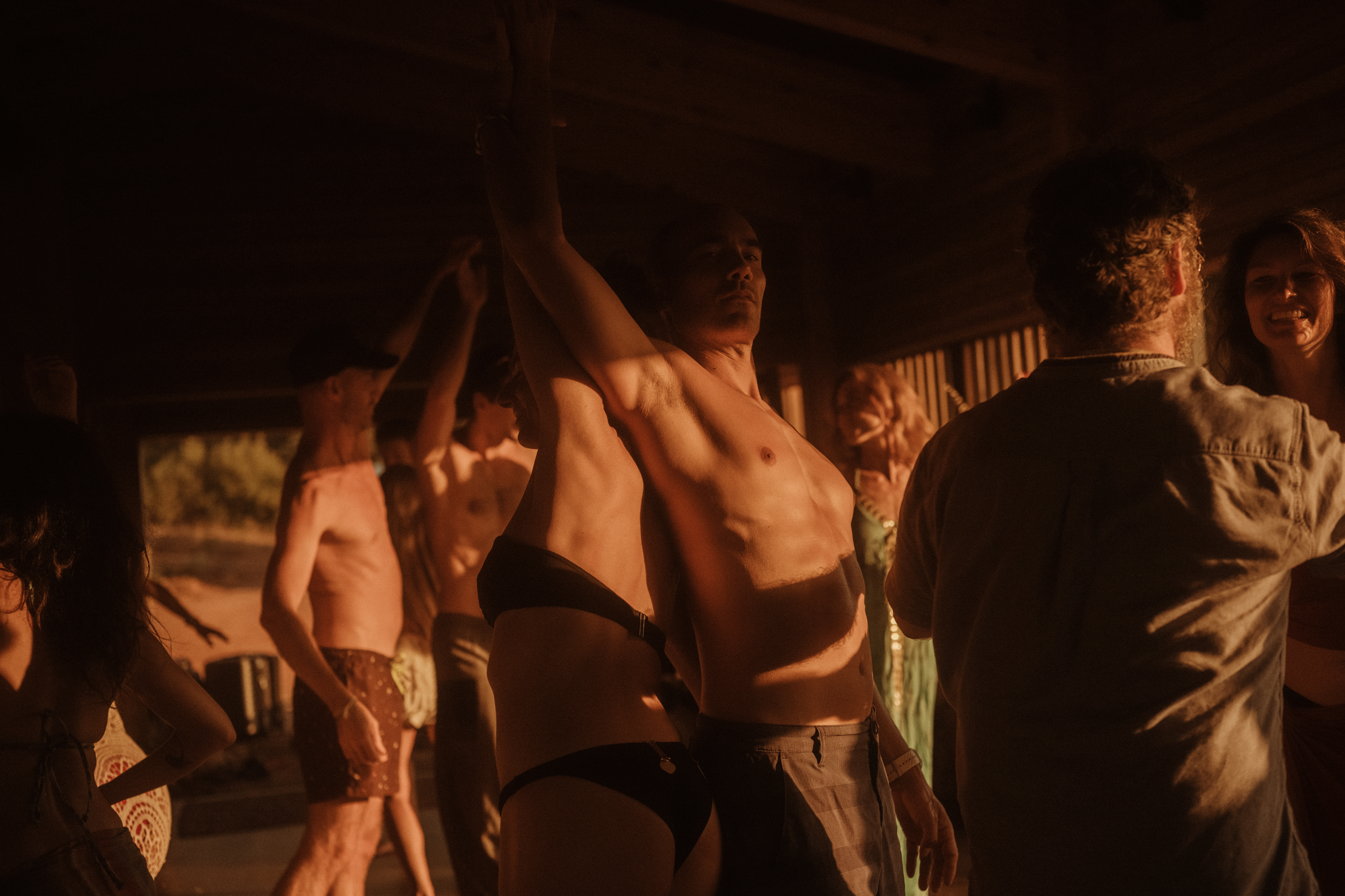 dancing in warm light