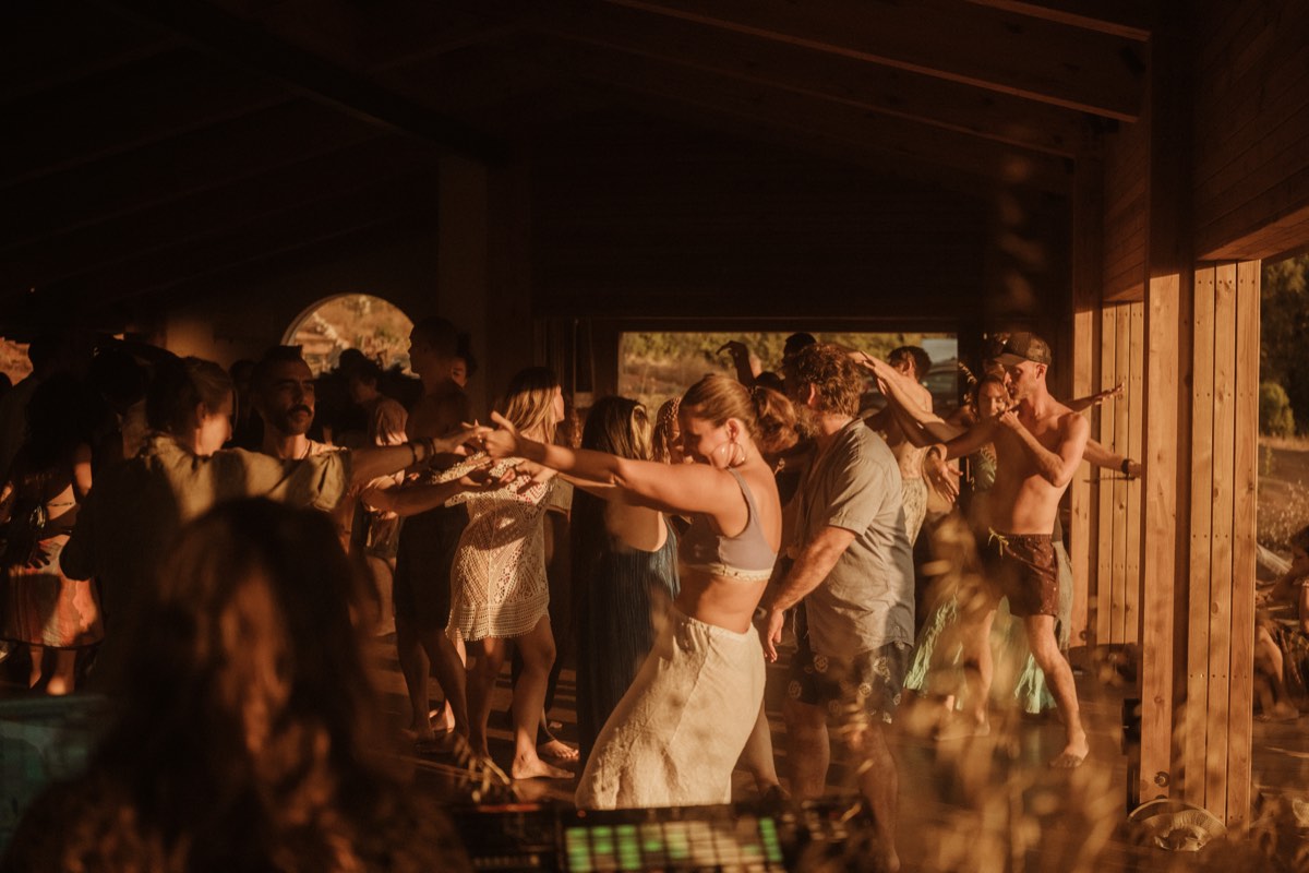 the dancefloor at golden hour